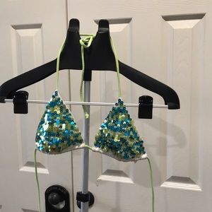 Sequin bikini top
